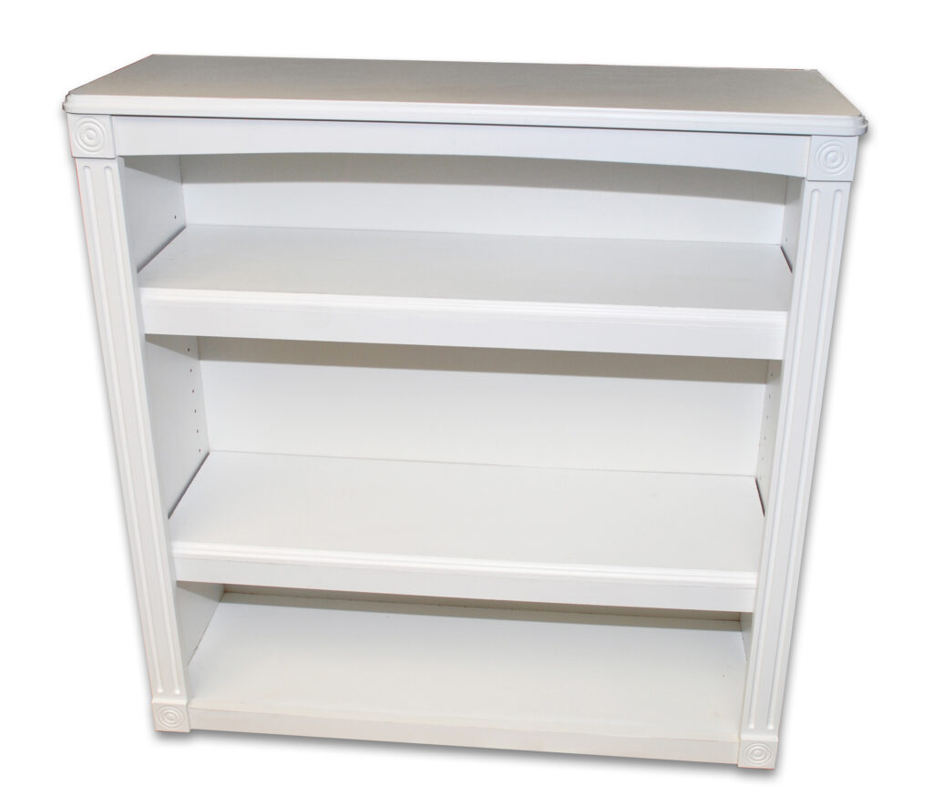 White Bookcase With Laminate and Paint finish