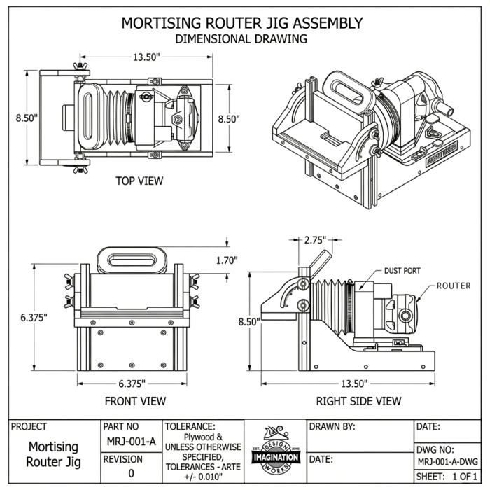 Mortising Jig CAD DWG
