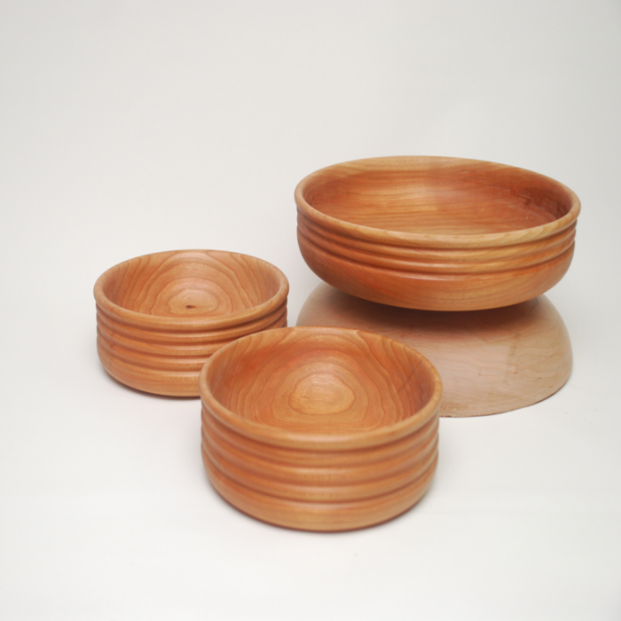 Three cherry bowls